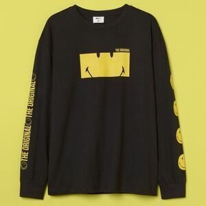 H&M Men's Smiley Relaxed Fit Printed Jersey Shirt Size XL NEW with Tags RARE NWT